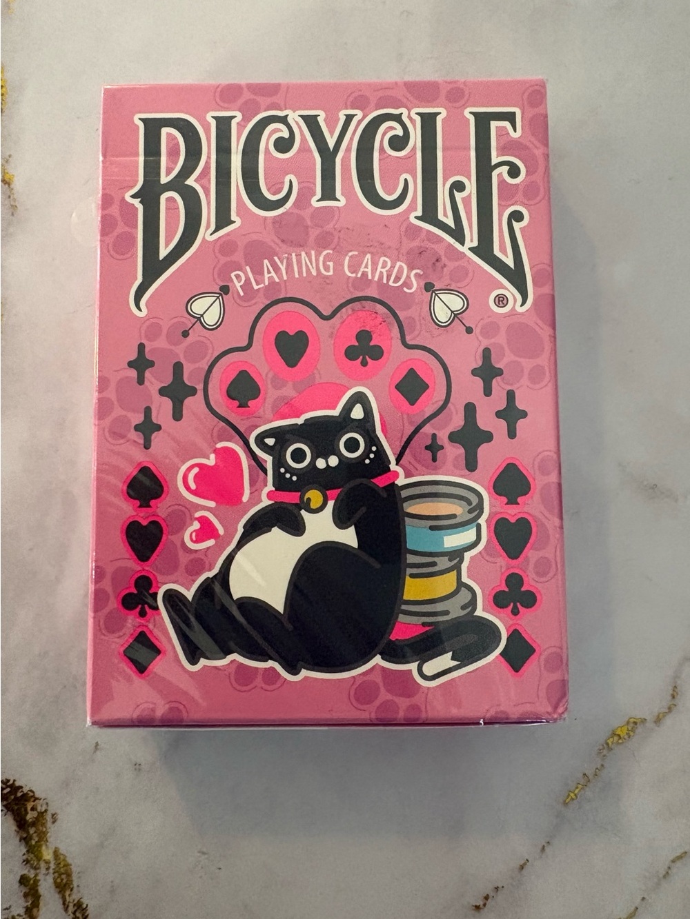 Black Cat Kawaii Bicycle Playing Cards NWT